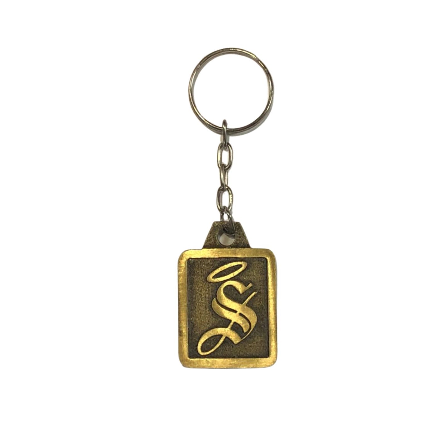 RECTANGULAR KEYCHAIN LETTER S SANTOS