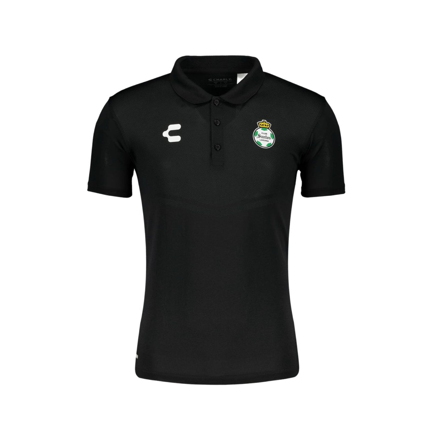CHARLY SPORT CONCENTRATION SANTOS POLO SHIRT FOR MEN - BLACK COLOR