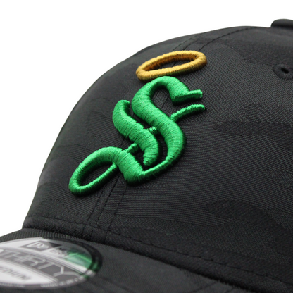 1983 CAMOUFLAGE CAP WITH GREEN EMBROIDERY "S"