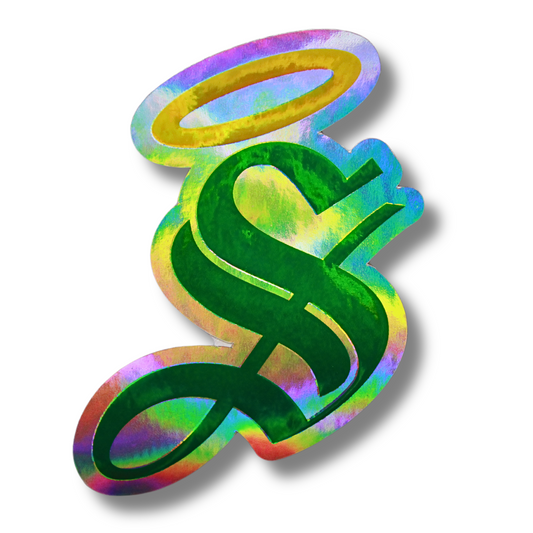 STICKER "S" HOLOGRAPHIC VINYL