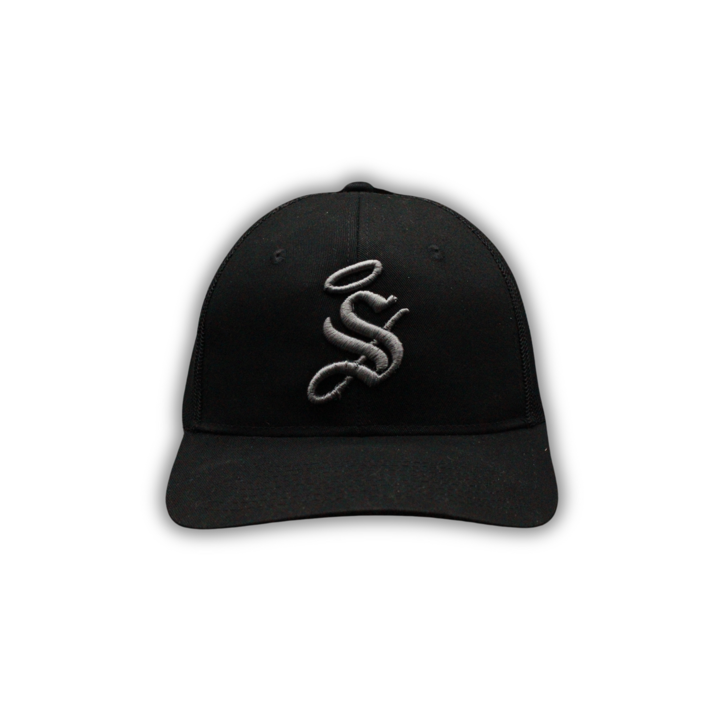 3D "S" CAP IN BLACK