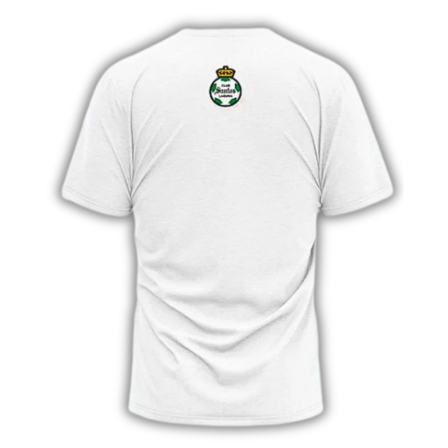 WHITE INSTITUTIONAL T-SHIRT WITH CHEST LOGO