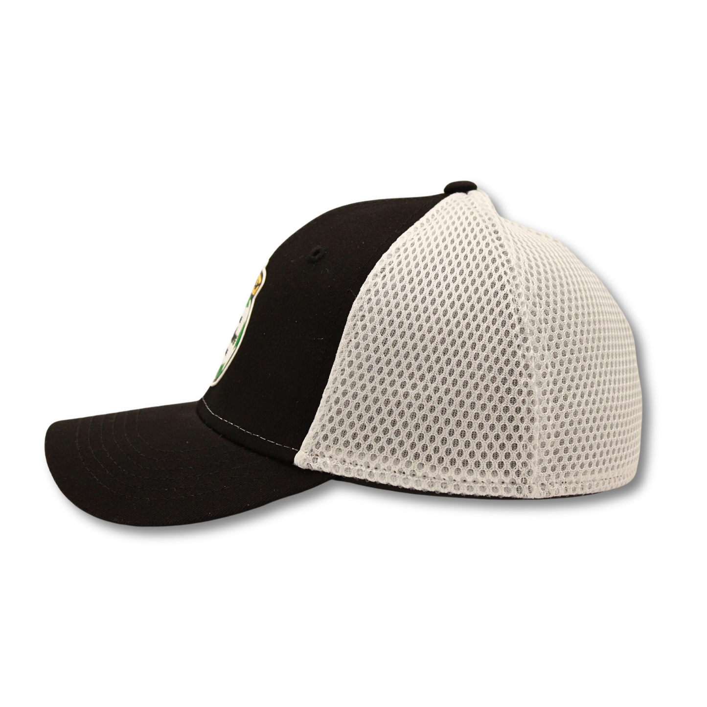 BLACK/WHITE KID CAP WITH TEXTURED PATCH